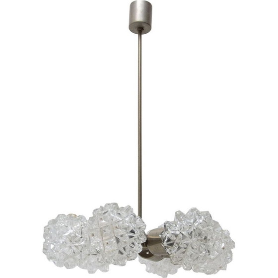 Image 1 of Vintage cut glass chandelier for Kamenický Šenov, Czechoslovakia 1970