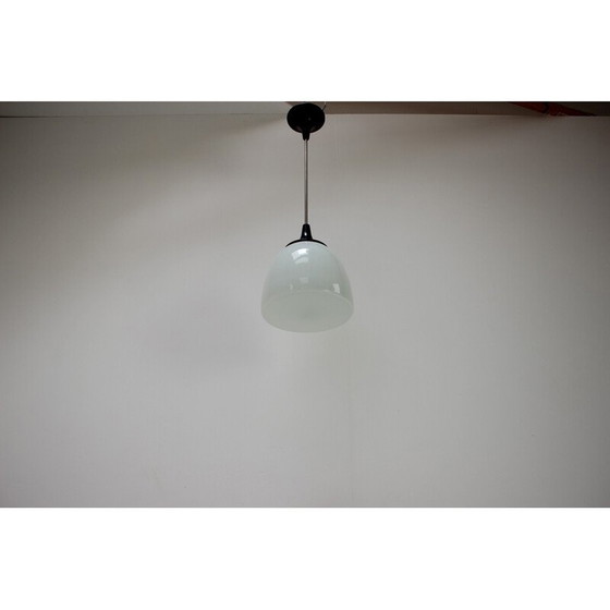 Image 1 of Vintage glass and metal pendant lamp for Napako, Czechoslovakia 1960