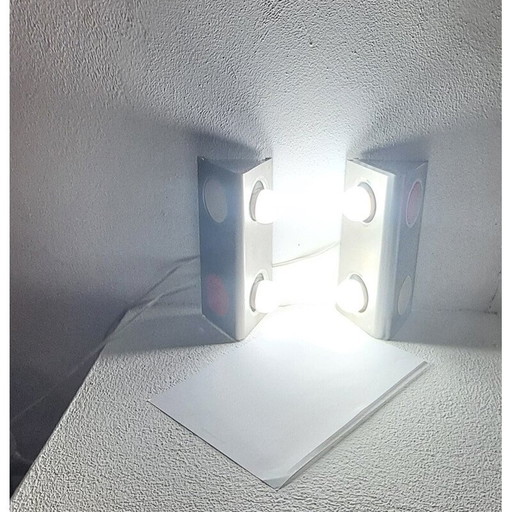 Pair of vintage Italian wall lamps, 1960-1970s