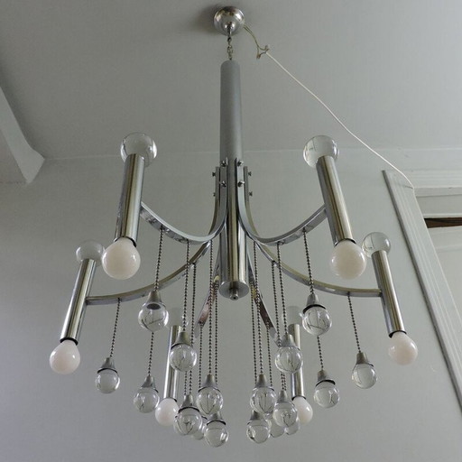 Vintage chandelier Gaetano Sciolari Italy 1960s
