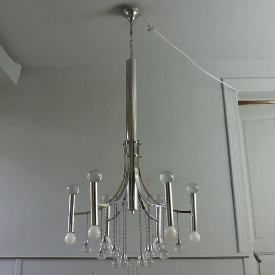 Image 1 of Vintage chandelier Gaetano Sciolari Italy 1960s