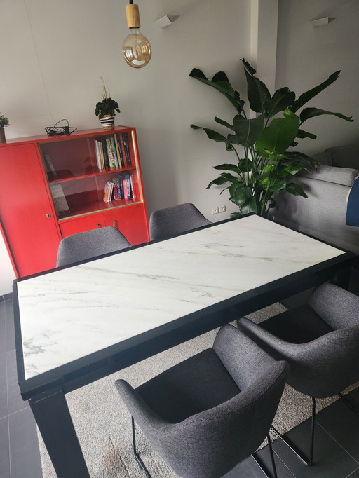 Dining Table With Solid Marble