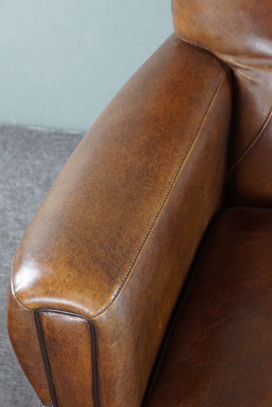 Image 1 of Set of sheep leather designer sofa and armchair