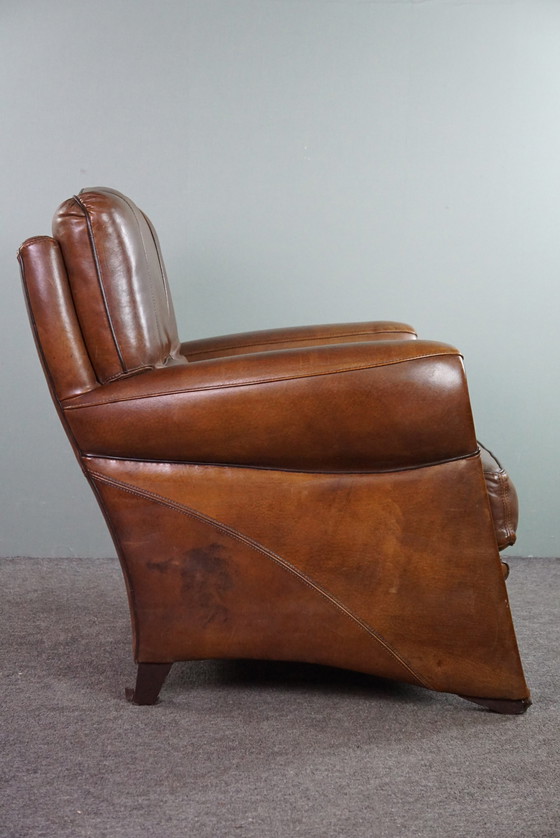 Image 1 of Set of sheep leather designer sofa and armchair