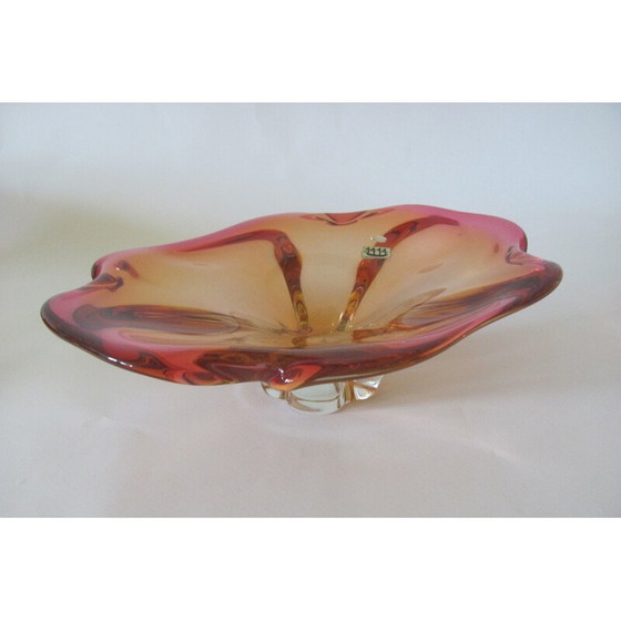 Image 1 of Vintage metalurgic glass bowl, Czechoslovakia 1960s