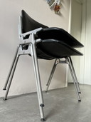 2x Piretti/Castelli Chairs Black Skai