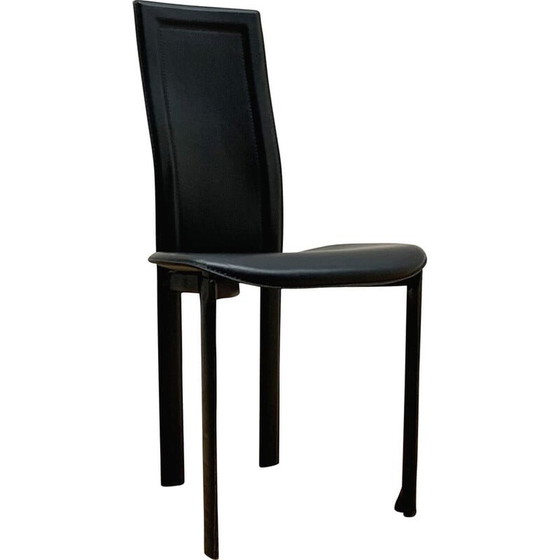 Image 1 of Vintage "Elena b" metal and leather chair by Cattelian Italia, 1970s