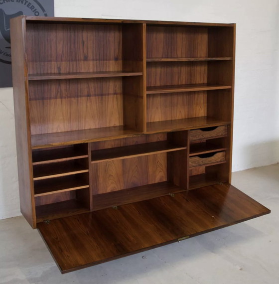Image 1 of Rosewood Standing Bookcase/Bar Cabinet From Viby Møbelfabrik
