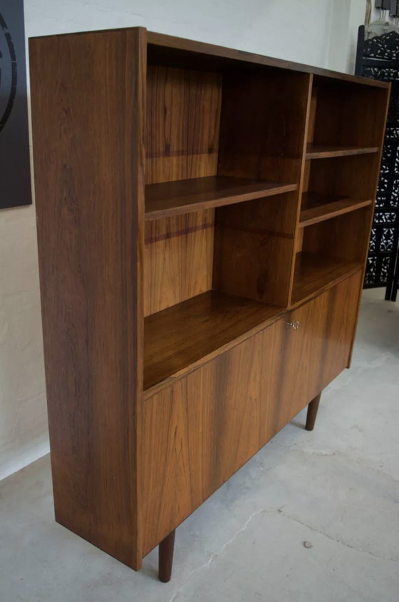 Image 1 of Rosewood Standing Bookcase/Bar Cabinet From Viby Møbelfabrik