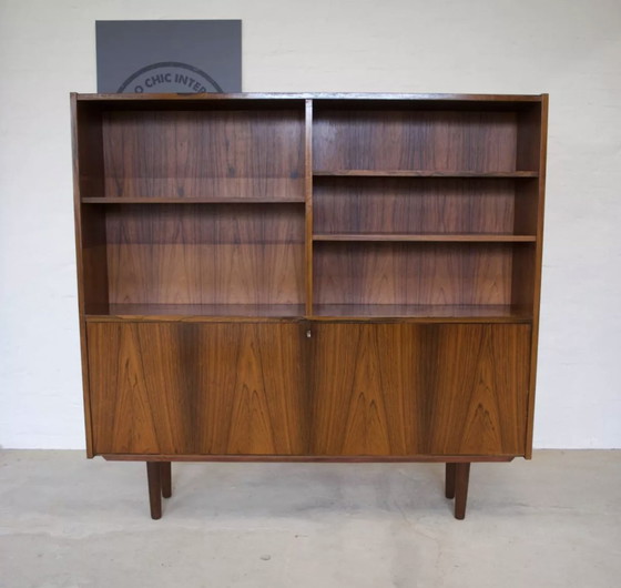 Image 1 of Rosewood Standing Bookcase/Bar Cabinet From Viby Møbelfabrik