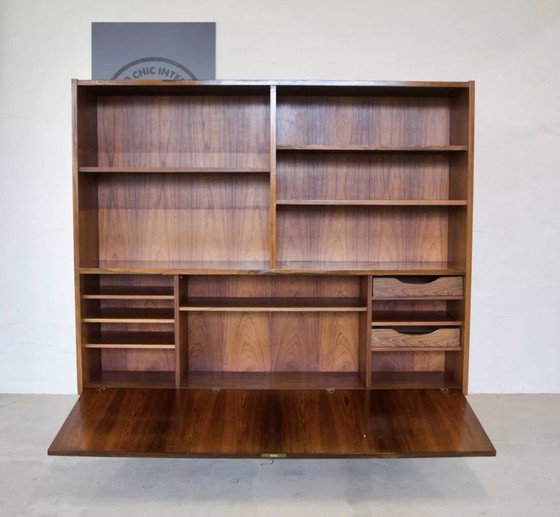 Image 1 of Rosewood Standing Bookcase/Bar Cabinet From Viby Møbelfabrik