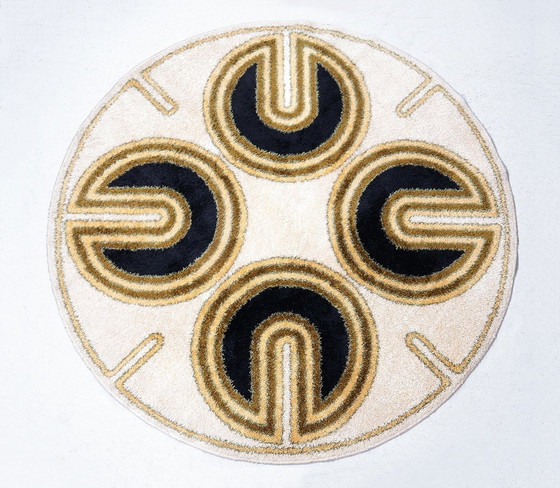 Image 1 of Højer Eksport Wilton Round Rug, 1960S