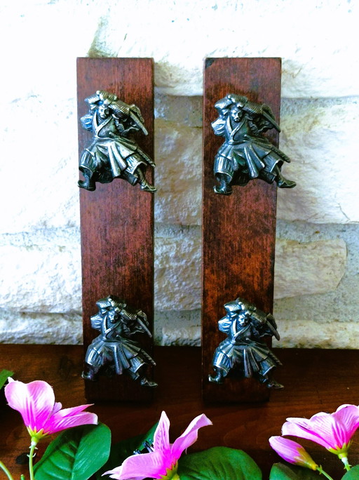 Set of 2 samurai coat hooks