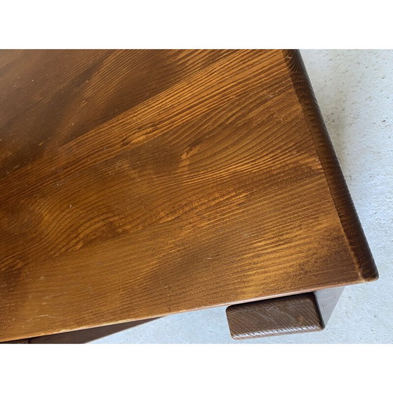 Image 1 of Pair of vintage side tables in solid pine by Charlotte Perriand, 1970s