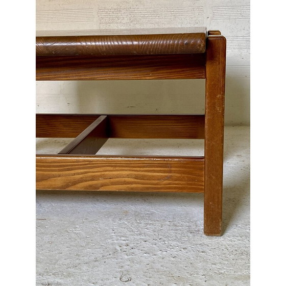 Image 1 of Pair of vintage side tables in solid pine by Charlotte Perriand, 1970s