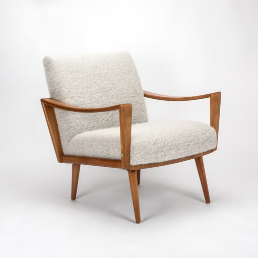 Walnut wood armchair