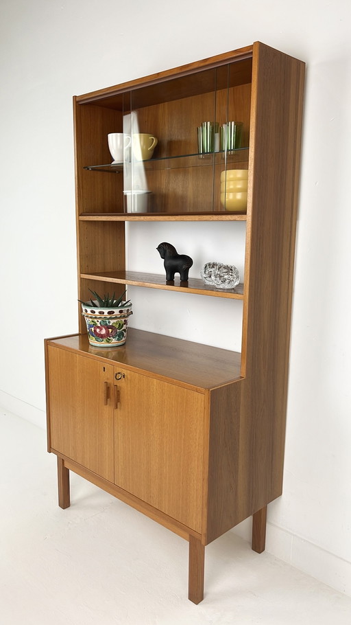 Swedish Vintage Teak Veneer Buffet Cabinet