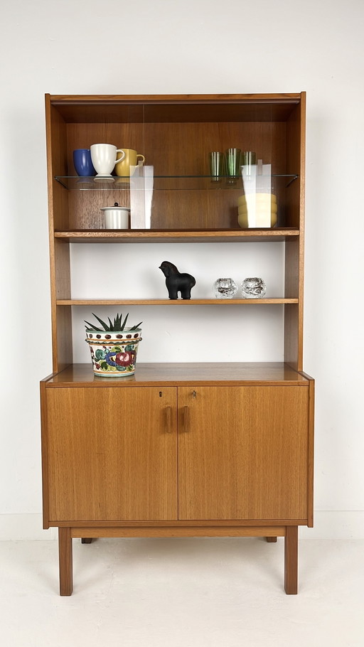 Swedish Vintage Teak Veneer Buffet Cabinet