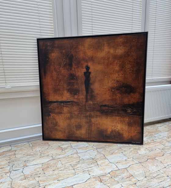 Image 1 of Frances Eckhardt - figurative painting 90x90 + frame