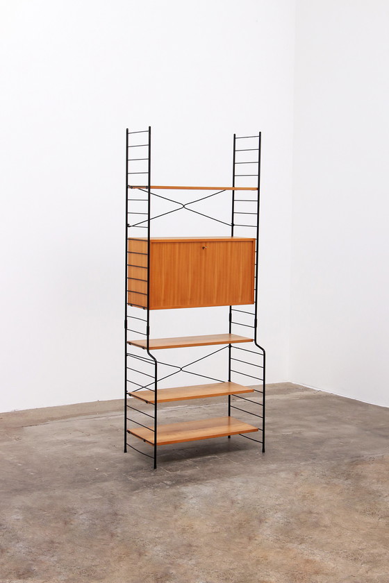 Image 1 of Mobiletto da parete o mensola String WHB dal design vintage in rovere, 1960