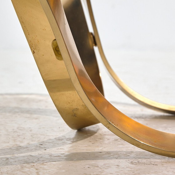 Image 1 of Vintage brass and glass coffee table by Roger Sprunger for Dunbar, 1970