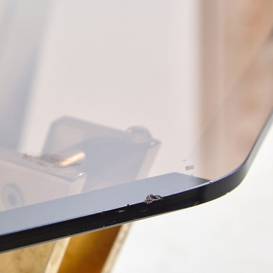 Image 1 of Vintage brass and glass coffee table by Roger Sprunger for Dunbar, 1970