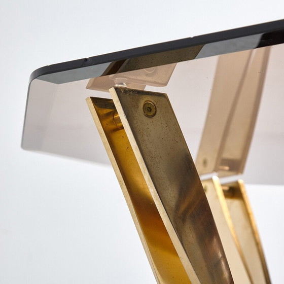 Image 1 of Vintage brass and glass coffee table by Roger Sprunger for Dunbar, 1970