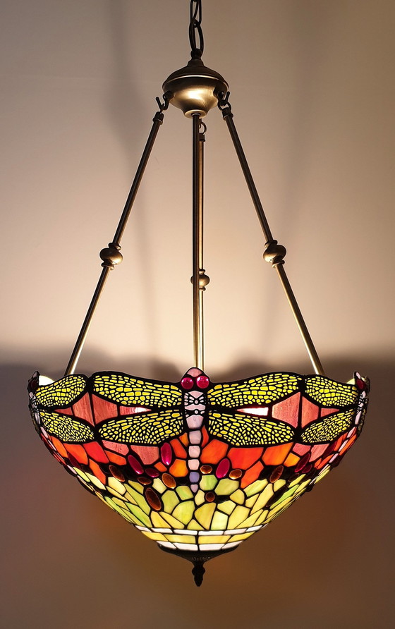 Image 1 of Tiffany Xl Pendant Lamp "Dragonfly"