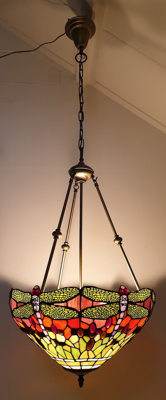 Image 1 of Tiffany Xl Pendant Lamp "Dragonfly"