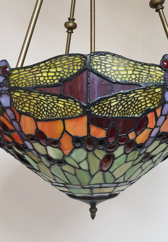 Image 1 of Tiffany Xl Pendant Lamp "Dragonfly"