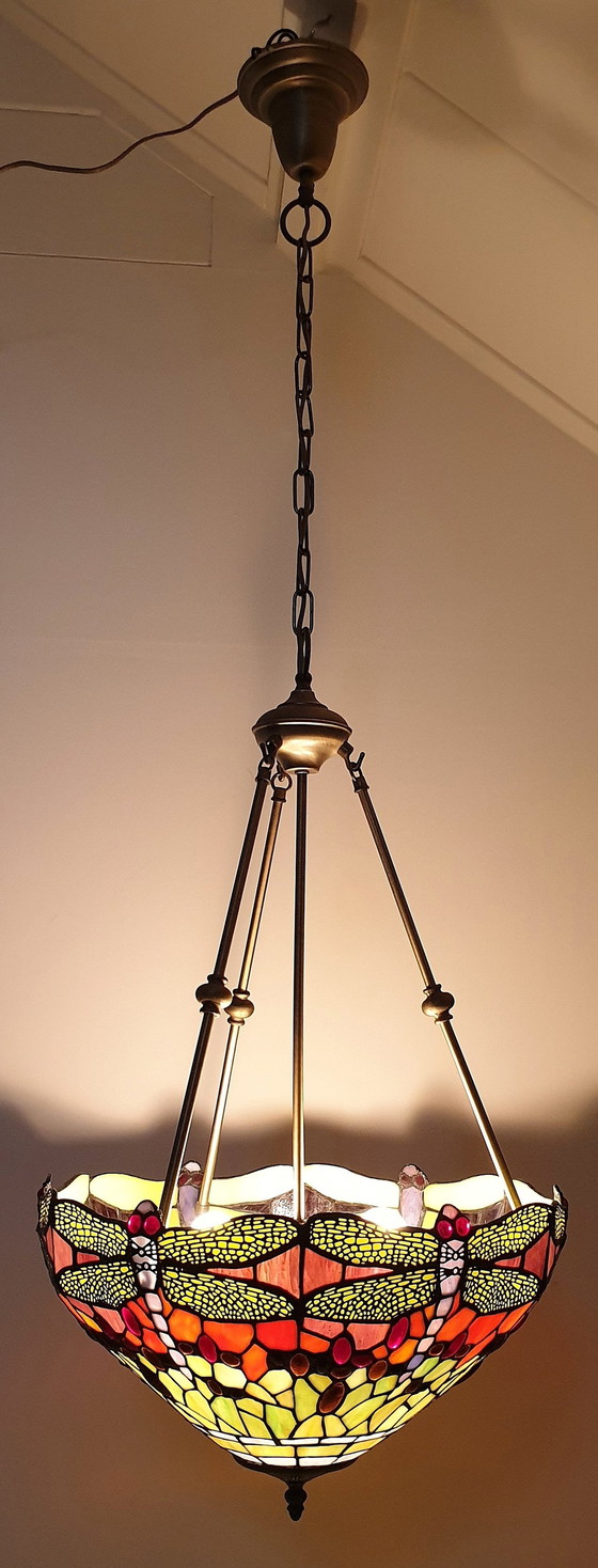 Image 1 of Tiffany Xl Pendant Lamp "Dragonfly"