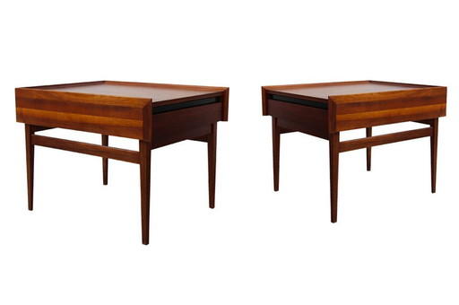 Pair of American bedside tables "Esprit" manufacture Dillingham