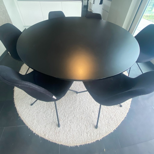 Gispen dukdalf table + 6x chair