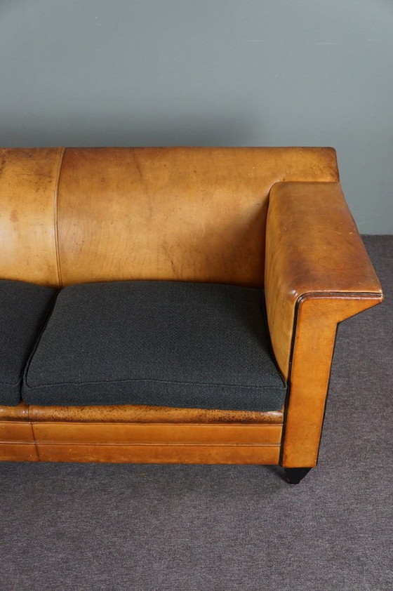 Image 1 of Sheep leather Art Deco sofa designed by Bart Van Bekhoven, 2.5 seater