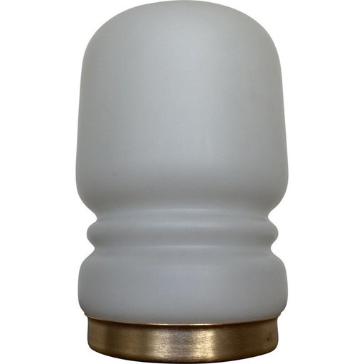 Lampada da tavolo in vetro vintage per Valasske Mezirici, Cecoslovacchia 1970