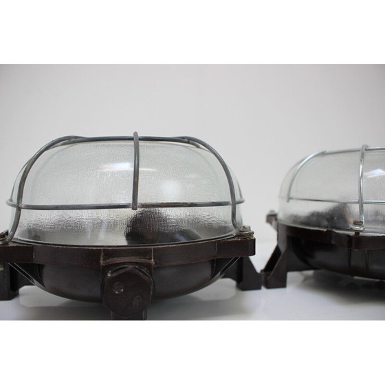 Image 1 of Pair of vintage ceiling lamps, Czechoslovakia 1960s