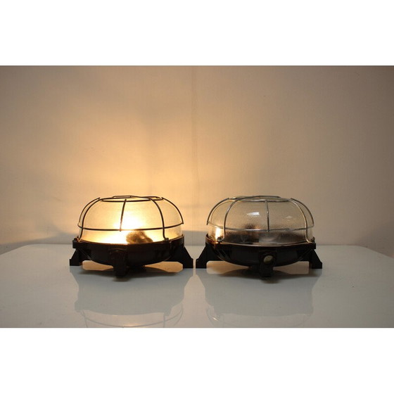 Image 1 of Pair of vintage ceiling lamps, Czechoslovakia 1960s