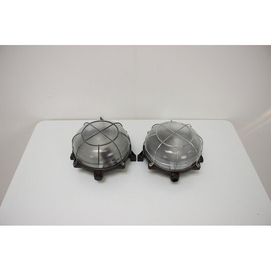 Image 1 of Pair of vintage ceiling lamps, Czechoslovakia 1960s