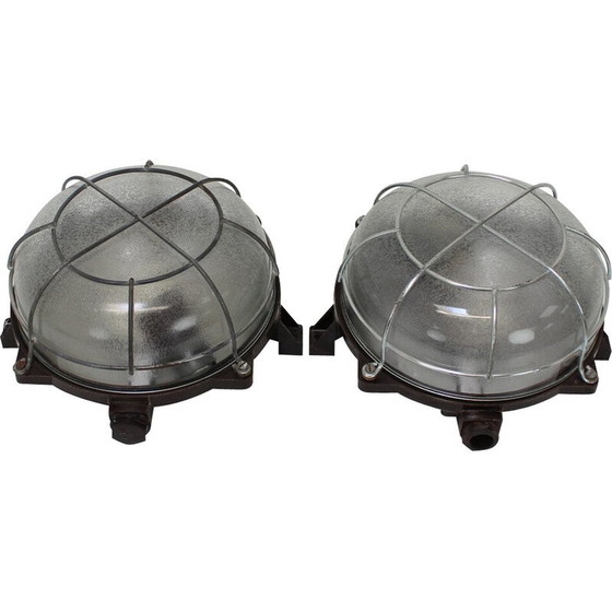 Image 1 of Pair of vintage ceiling lamps, Czechoslovakia 1960s