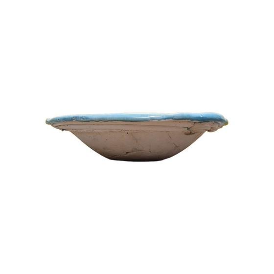 Image 1 of Blue Glazed Ceramic Fruit Bowl, 21E Century