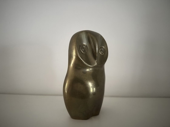 Image 1 of Caravell Design Abstract Owl Of Brass