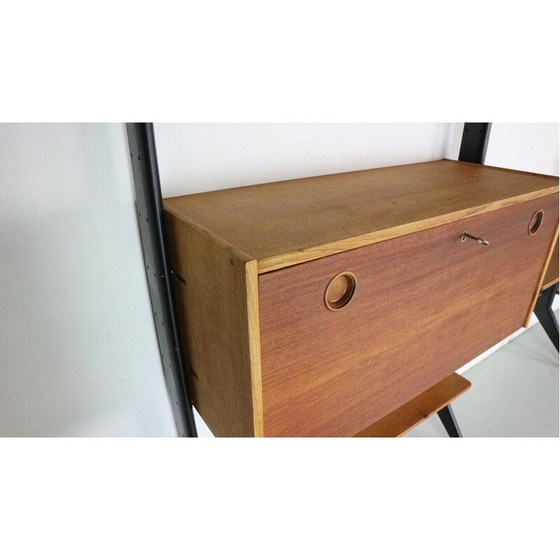 Image 1 of Vintage teak and oak wall unit by William Watting for Fristho, Netherlands 1960