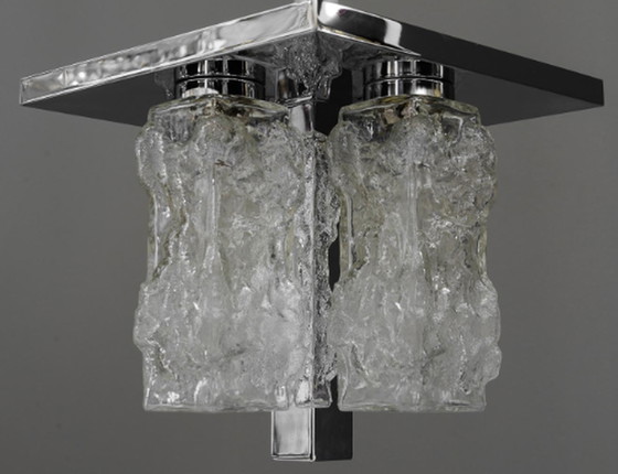 Image 1 of 2x Hillebrand Glass flush mount