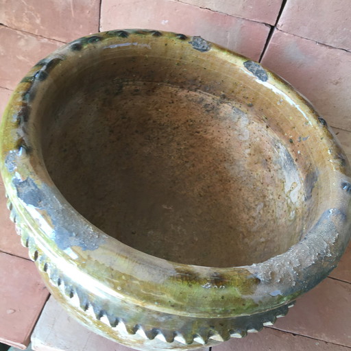 Tamegroute Pottery Enameled Pot Cover