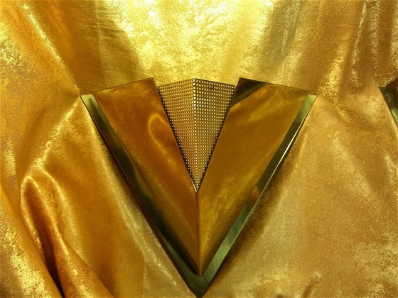 Image 1 of Applique (2), Applique da parete, Mid-Century Modern, Art Déco, Ottone, Iper Vintage, Molto Raro
