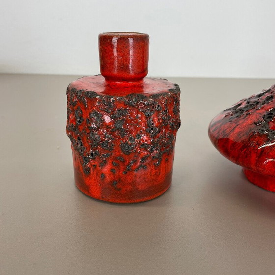 Image 1 of Set of 3 vintage ceramic vases by Otto Keramik, Germany 1970s