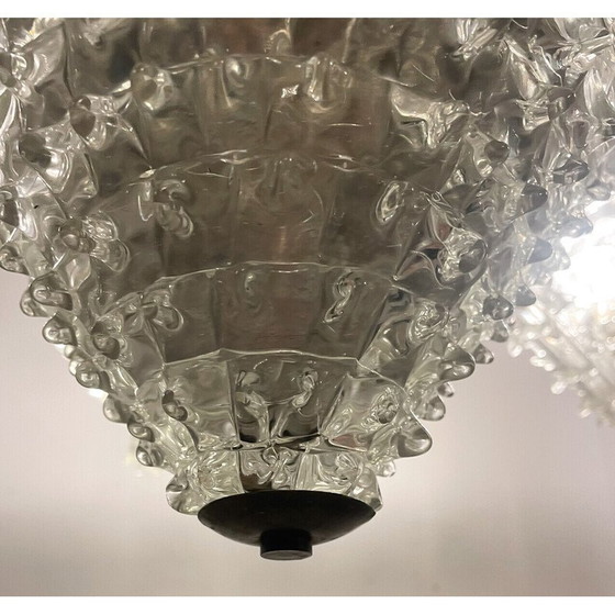 Image 1 of Vintage Murano glass chandelier by Ercole Barovier, Italy 1930s