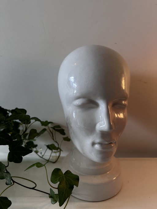 Ceramic 70s Statue Head