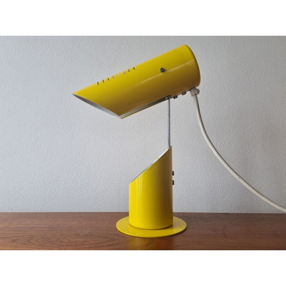 Image 1 of Lámpara de mesa amarilla de mediados de siglo, Italia, década de 1970
