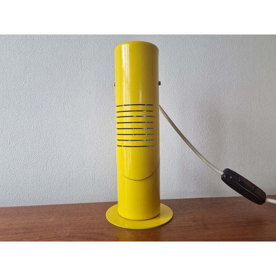 Image 1 of Lámpara de mesa amarilla de mediados de siglo, Italia, década de 1970